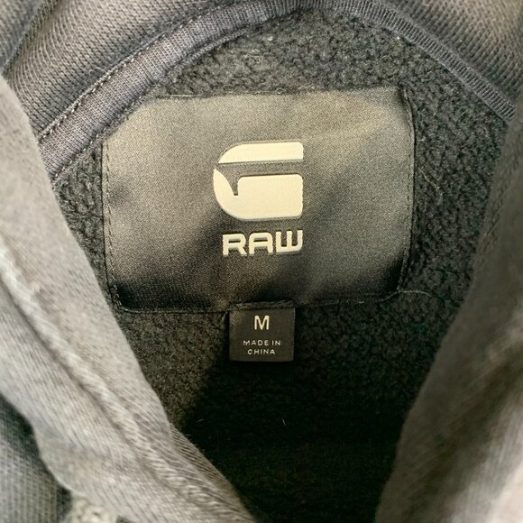 G Star Mens Sweater Medium Black Gold Hoodie Long Sleeve Pullover Togrul Stor - Picture 3 of 8